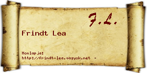 Frindt Lea névjegykártya